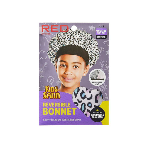 RED Kids Satin Bonnet DoubleWear Leopard (HJ11)
