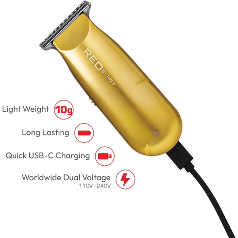 CT09 Red Mini cordless Trimmer GOLD