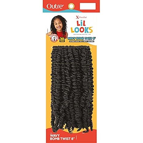 Outre X-Pression Lil Looks Wavy Bomb Twist 8" Synthetic Hair Crochet Braid