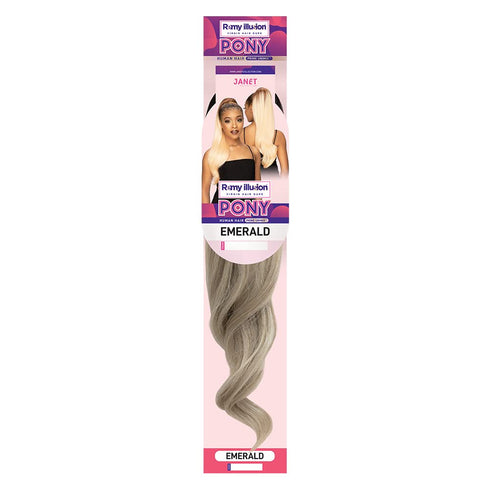 Janet Collection Remy Illusion Ponytail - EMERALD