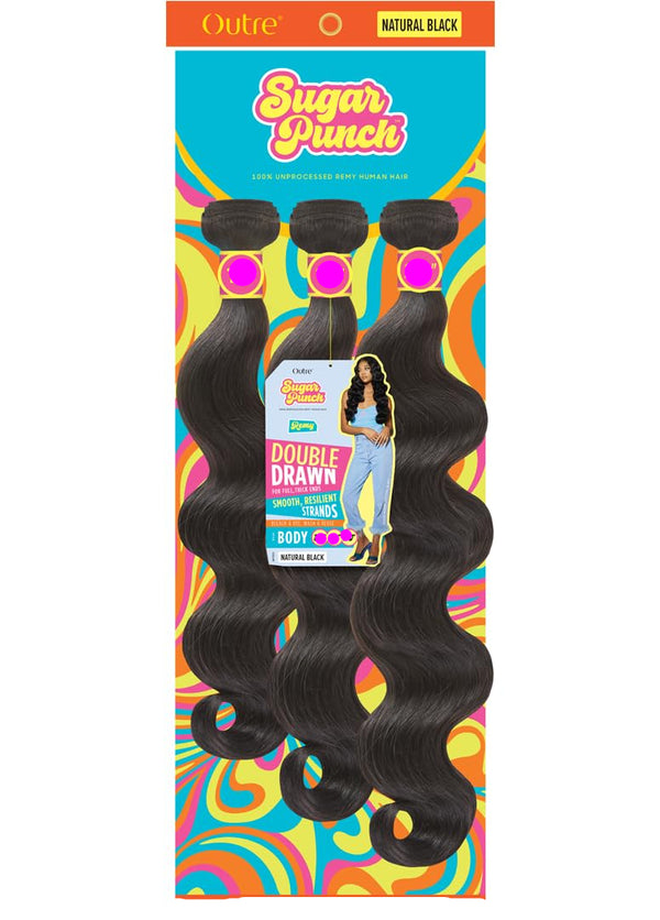 OUTRE SUGARPUNCH 100% UNPROCESSED REMI HH NBLK ( Body Wave& Straight)
