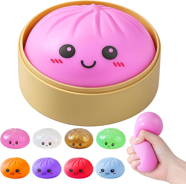 Dumpling Squishies Glitter Mystery Box – Sensory Stress Relief Fidget Toy