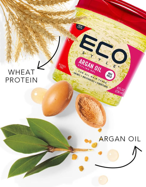 Eco Style Moroccan Argan Oil Styling Gel – 16 oz (NEI114MA)