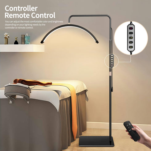 Half Moon LED Lamp – Adjustable Brightness & Height (Black)