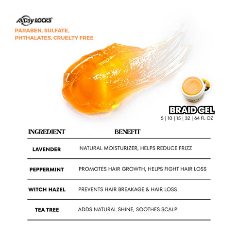 AllDay Locks Braid Gel – 32 oz