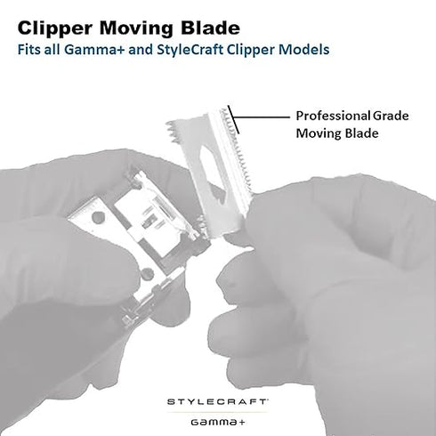 StyleCraft Moving Stainless Steel Slim Deep Tooth Clipper Blade(SC501S)