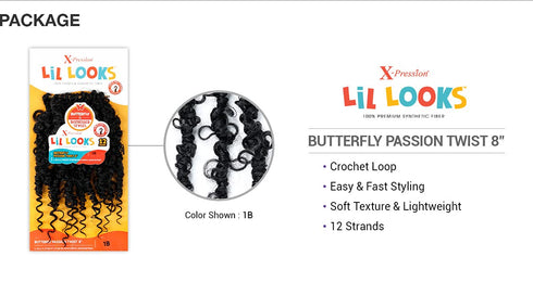 Outre X-Pression Butterfly Passion Twist 8" Synthetic Hair Crochet Braid