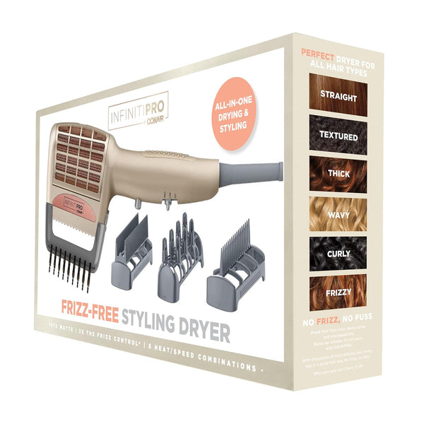 INFINITIPRO BY CONAIR 4-in-1 Frizz Free Styling Hair Dryer – 1875W