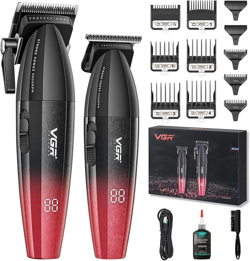 VGR 640 Professional Hair Clippers for Men – 9000RPM Cordless Barber Kit