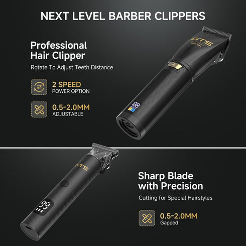 GTS Hair Clippers for Men Professional 4-in-1 Barber Kit