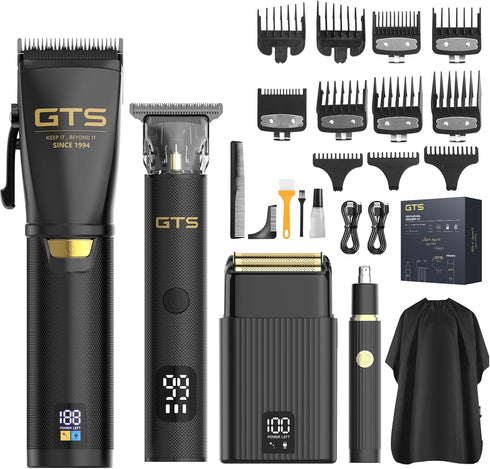 GTS Hair Clippers for Men Professional 4-in-1 Barber Kit