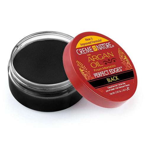 Creme of Nature with Argan Oil from Morocco Perfect Edges Hair Gel – Black, 2.25 oz(C39765)
