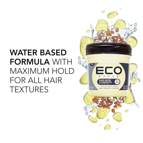 ECO STYL GEL BLK CASTR/FLAX 8OZ(NE4205)
