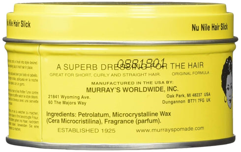 MURRAYS NU-NILE POMADE YELL 3oz(MU700000)