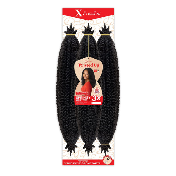 Outre X-Pression Twisted Up 3X Springy Afro Twist 16" Synthetic Hair Crochet Braid