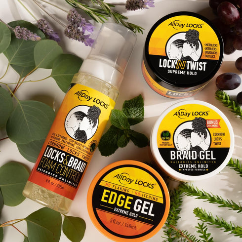 ALL DAY LOCKS & BRAID GEL (JAR) 5 OZ (ADA83721)