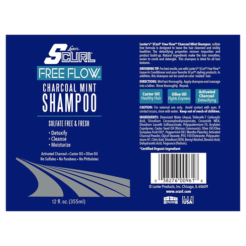 S-CURL FREEFLOW CHAR MINT SHMP 12OZ(LR961DZ)
