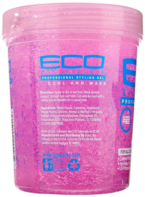 Eco Styling Gel Pink 8FL OZ(NE703A)