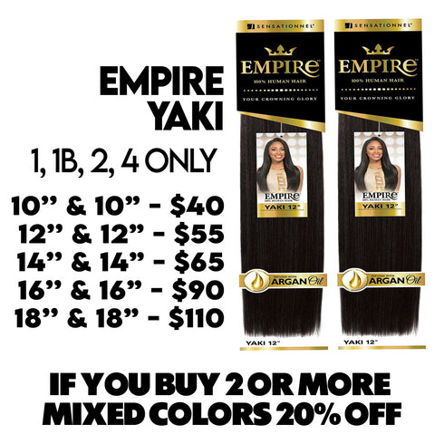 Sensationnel Empire Yaki 100% Human Hair Weaves