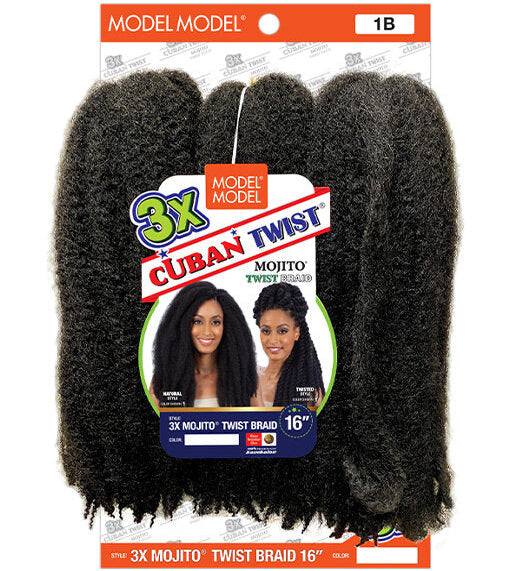 Model Model 3X Mojito Cuban Twist 16" Synthetic Hair Braid
