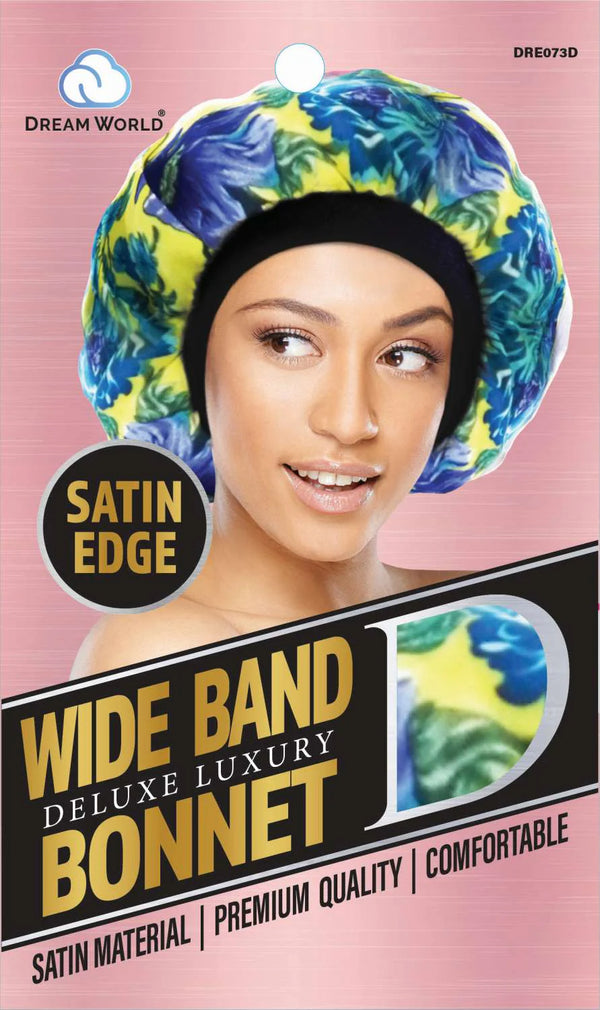 DREAM W-WIDE BAND BONNET SATIN DESIGN (DRE073D)