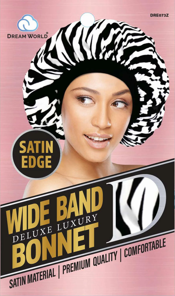DREAM W-WIDE BAND BONNET SATIN ZEBRA (DRE073Z)