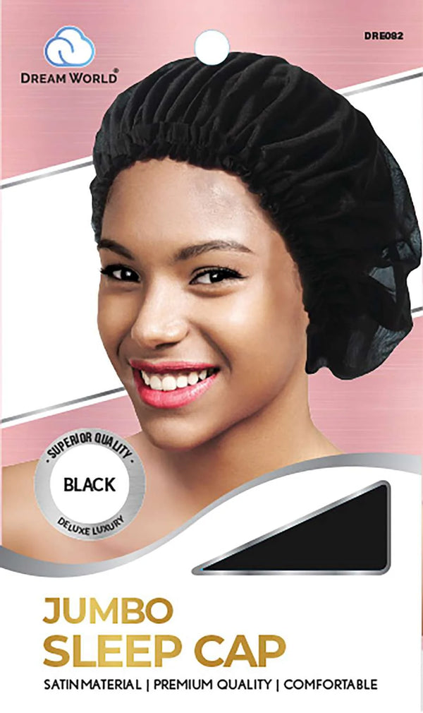 DREAM W-SLEEP CAP SATIN BLACK (DRE082)