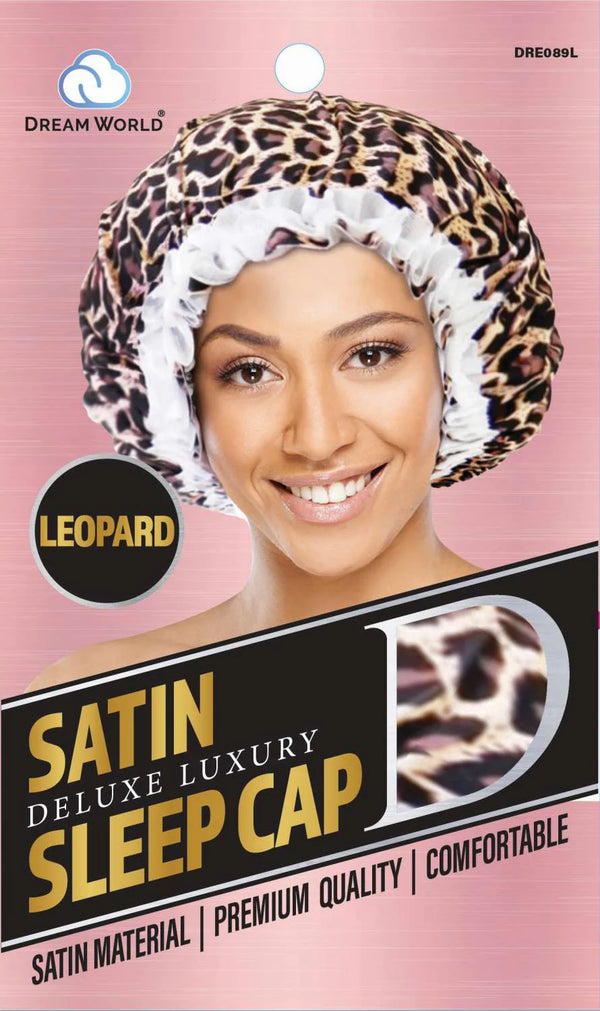 DREAM W-SLEEP CAP SATIN LEOPARD (DRE089L)