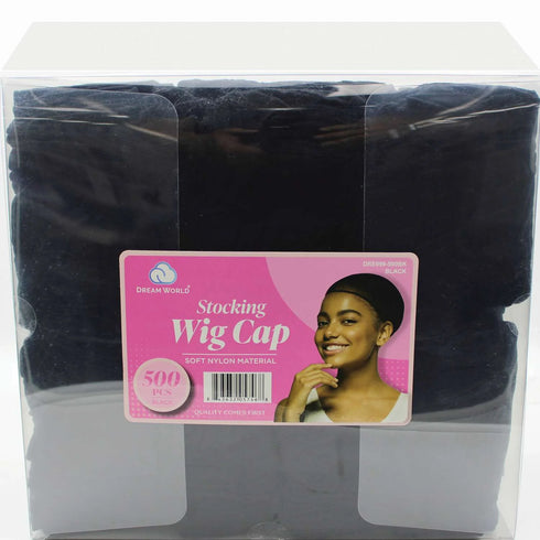 DREAM W-WIG CAP BULK 500/BX BLACK (DRE099-500BK)