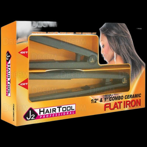 J2 HAIR TOOLS FLAT IRON COMBO with MINI 1″ & 0.5″(DRE2115)