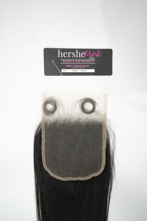 Hershe Pink 4x4 Straight Closure