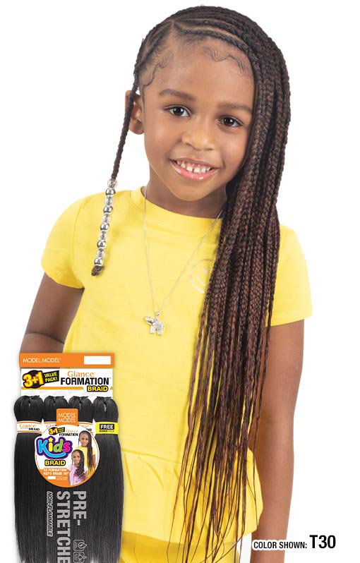Model Model Glance Braiding Hair 4X FORMATION KID'S BRAID 16"