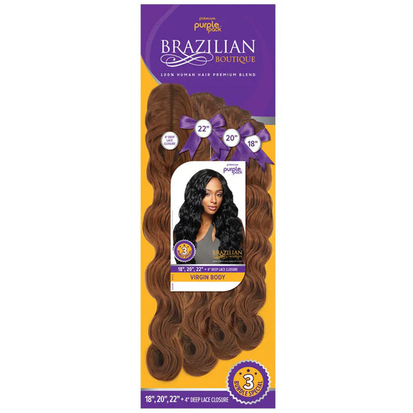 Outre Purple Pack Boutique Virgin Body 100% Human Hair Blend Weave