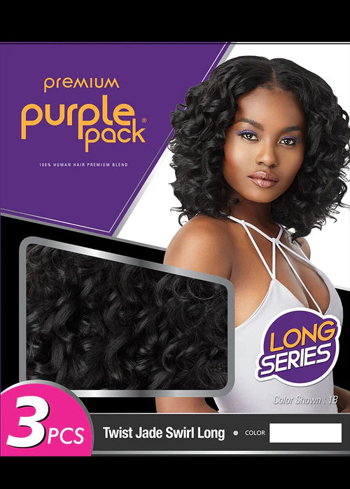 Outre Purple Pack 3Pcs Jade Swirl Human Hair Weave