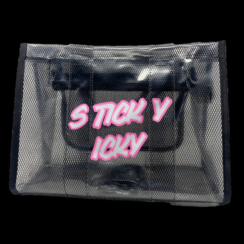 Sticky Icky Black Beach Tote Bag Black