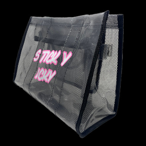 Sticky Icky Black Beach Tote Bag Black