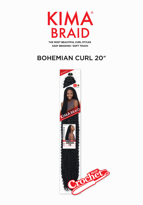 Harlem 125 Kima Bohmeian Curl 20" Synthetic Hair Crochet Braid