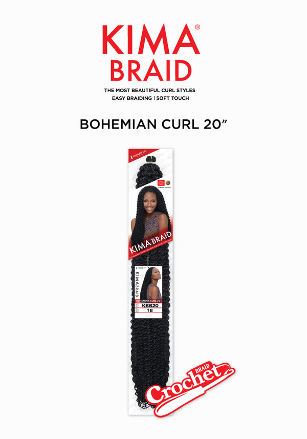 Harlem 125 Kima Bohmeian Curl 20" Synthetic Hair Crochet Braid