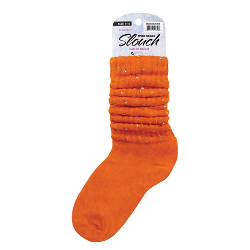 LADIES SLOUCH SOCKS W/STONE(SOCK02)