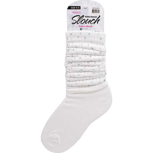LADIES SLOUCH SOCKS W/STONE(SOCK02)
