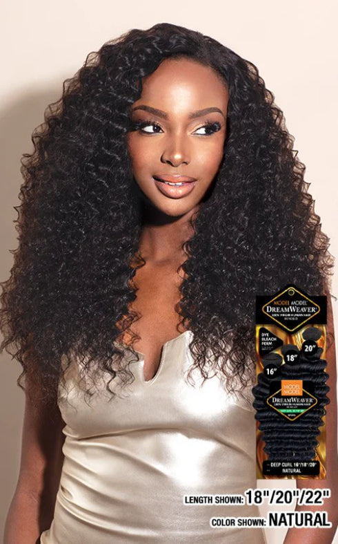 ModelModel Dream Weaver 100% Virgin Human Hair Weave β Deep Curl 3 Bundle Set