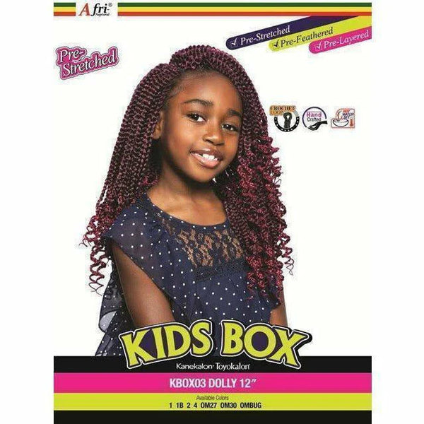 Mane Concept KBOX03 Dolly 12" Afri-Naptural Kids Box Pre-Stretched Crochet Braid