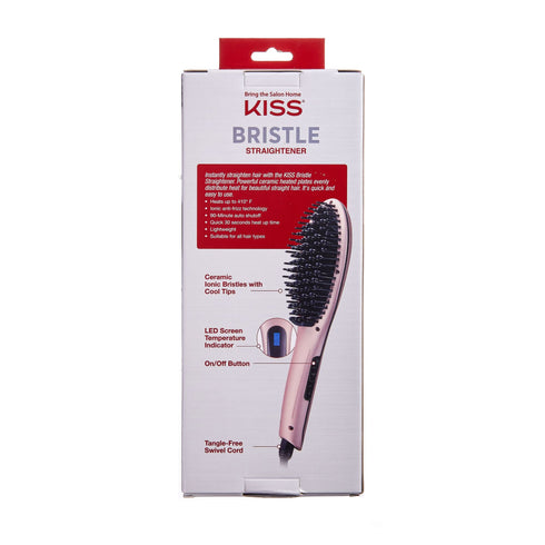 Kiss Gold Edition LED Display Ceramic Plate Bristle Straightening Brush