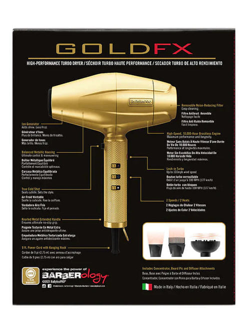 CONAIR BABYLISSPRO DRYER FX GOLDFX dryer1875w(BAB44887)