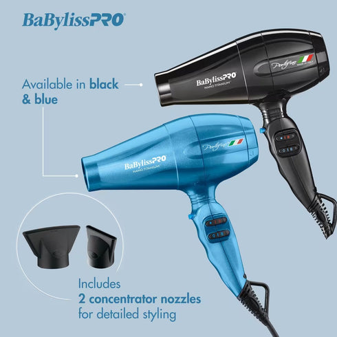 BAB44767 CONAIR BABYLISSPRO NANO TITANIUM DRYER-PORTOFINO BLUE dryer2000w
