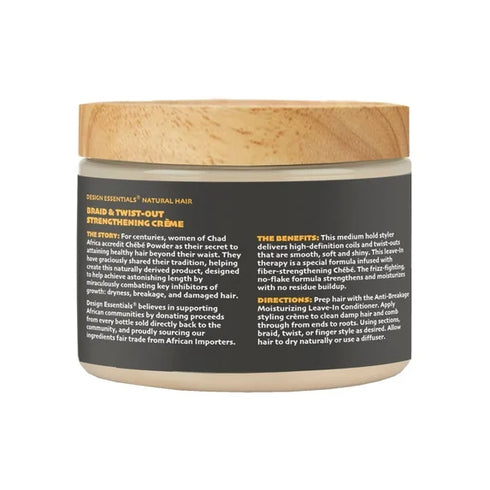 Design Essentials African Chebe Anti-Breakage Styling Creme – 12oz(50003)