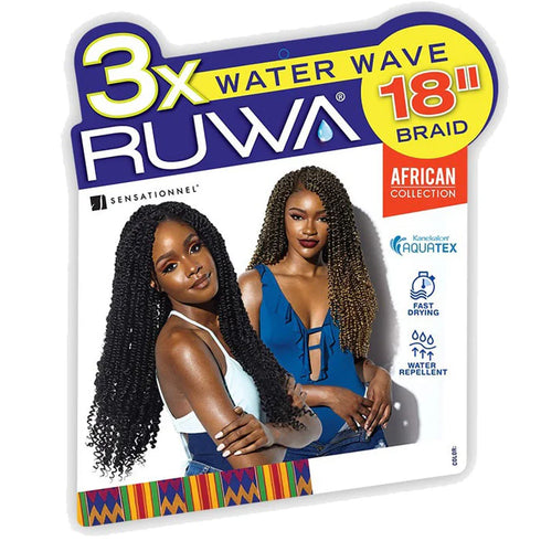 Sensationnel 3X Ruwa Water Wave 18″ Pre-Stretched Synthetic Hair Braid