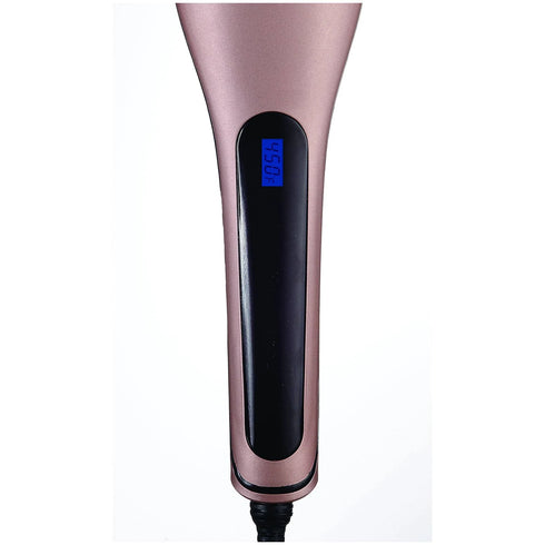 Kiss Gold Edition LED Display Ceramic Plate Bristle Straightening Brush