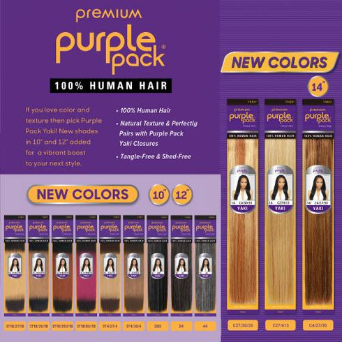 Outre Premium Purple Pack Yaki Human Hair Weave