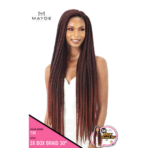 Mayde Beauty 3X Box Braid 30" Synthetic Hair Crochet Braid
